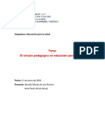 El Vínculo Pedagógico en Educación para La Salud