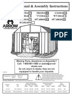 Owner's Manual & Assembly Instructions: Model No