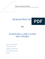 Trabajo Práctico DE Sujeto de La Educacion Secundaria