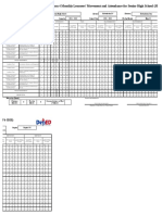 School Form 4 Monthly Learners' Movement and Attendance For Senior High School (SF4-SHS)