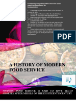 History of Modern Food