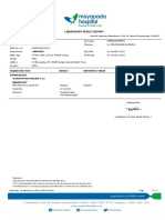 Laboratory Result Report: Requested Test Result Units Reference Value Method Immunology