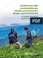 Classifi Cation OMS Recommandée Des Pesticides en Fonction Des Dangers Qu'ils Présentent