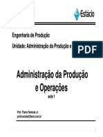 Aula 1 - Administração Da Produção e Operações