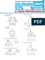 Ejercicios de Líneas Proporcionales para Tercer Grado de Secundaria