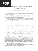 Fischer Amanda - La Ultima Hora Antes Del Anochecer