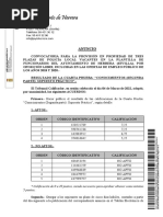 Publicación - Anuncio - ANUNCIO RESULTADO CUARTA PRUEBA (SEGUNDA PARTE) - SUPUESTO PRÁCTICO. CONVOCATORIA 3 PLAZAS POLICÍA LOCAL. OEP 2018 y 2020