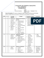 Anushree College of Nursing Jabalpur B.Sc. Nursing: Course Plan