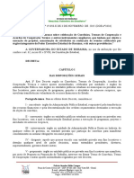 Decreto #19.850-E-2015, Atualizado Pelo Dec. 25.488 - E-2018