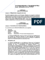 Reglamento Interno de Independización y Copropiedad