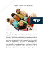 Projeto Diversidade Somos Todos Diferentes