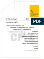 Protocolos CBR, COMPACTACIÓN, ABRASION Y EQUIVALENCIAS