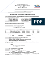 Test Paper English Grade 6