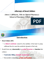 Pharmacotherapy of Heart Failure: Abera J. (Bpharm., MSC in Clinical Pharmacy) School of Pharmacy, CHMS, Hu