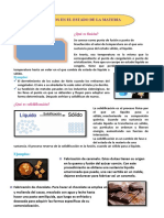 CAMBIOS EN EL ESTADO DE LA MATERIA. Química