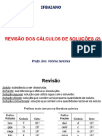 Revisao Aos Calculos de Solucoes