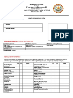 Health Declaration Form 1