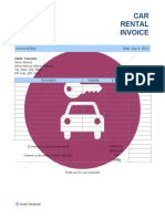 Car Rental Invoice Template