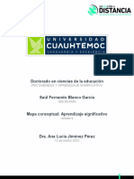 Saúl Fernando Blanco García. Tarea 4.1 Mapa Conceptual Aprendizaje Significativo