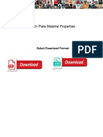 Clutch Plate Material Properties