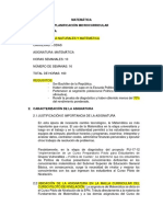 Planificación Microcurricular Matemática