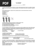 Prova Bio 1 Ano - Teoria Da Biogênese e Abiogênese