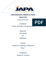 Gestion de Conflictos y Mediacion Tarea 7 - Evelyn Cabreja