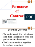 Performance of Contract