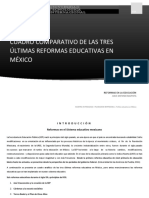 Cuadro Comparativo de Las Tres Últimas Reformas Educativas en México