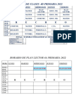 Horario Escolar 4°d