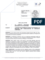 IC CL No. 2022-22 - Licensing Requirements During The Pendency of Mergers and Consolidation of Insurance Companies