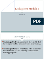 Training Evaluation - Module 6 MBA