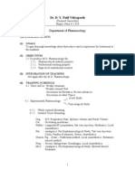 PG Syllabus For PG Pharmacology