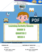 Learning Activity Sheets Grade 5 Quarter 2 Week 4