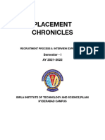 Placement Chronicles Semester 1 - AY 2021-22