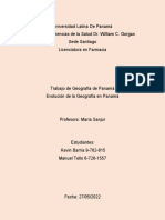 Cronología. Evolución de La Geografía en Panamá