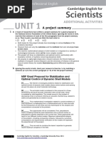 English For Scientists Activity Unit 1