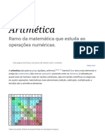 Aritmética - Wikipédia, A Enciclopédia Livre