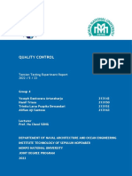 Quality Control: Tension Testing Experiment Report 2022 / 5 / 23