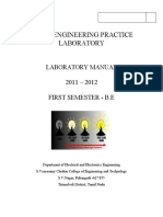 Ge 19 - Engineering Practice Laboratory: Laboratory Manual 2011 - 2012 First Semester - B.E