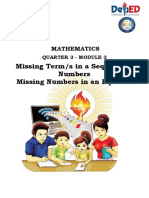 Grade: Missing Term/s in A Sequence of Numbers Missing Numbers in An Equation