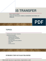 Mass Transfer: Malik Parvez Ahmad Assistant Professor, Chemical Engineering Department, Nit Srinagar