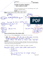 Measures of Central Tendency: Mean, Median & Mode