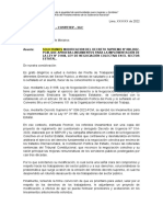 Oficio N. 19 de Gremios Sindicales - Modificacion Del Ds n.008-2022-Pcm