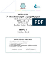 Hippo 4 Preliminary Reading