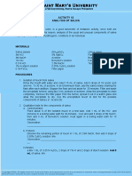 Activity 13 Analysis of Saliva: Materials