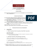 Philippine Local Governments Syllabus