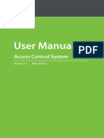 X8-BT Access Control System User Manual V1.0 - 20161215