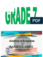 Certificate of Recognition (Sy 2021-2022) 3RD Quarter