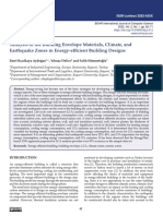 Analysis of The Building Envelope Materials, Climate, and Earthquake Zones in Energy-Efficient Building Designs